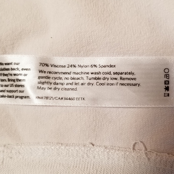 Eileen Fisher EUC Pull-On White Stretch Taper Leg Ankle Pants Size XL - Picture 5 of 5